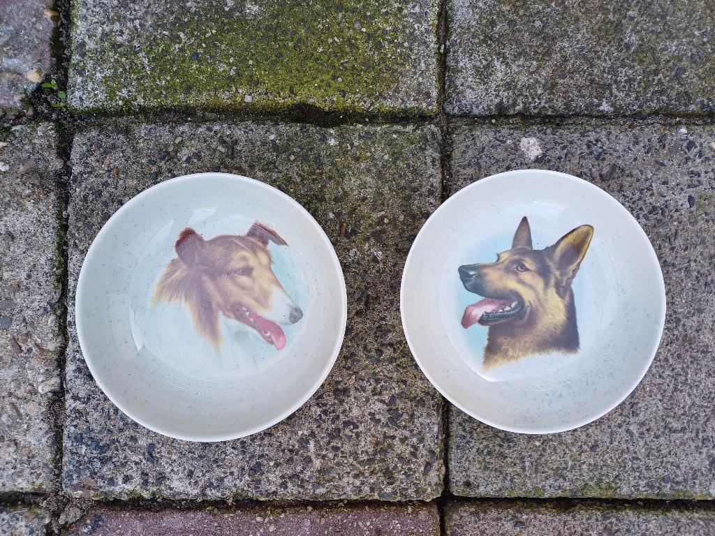 Schaaltjes met afbeelding Collie & Herdershond, Ophalen of Verzenden