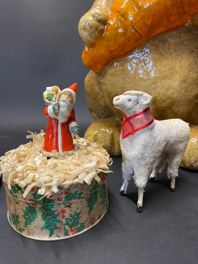 Oude candy doos Kerstman, Ophalen of Verzenden, Gebruikt