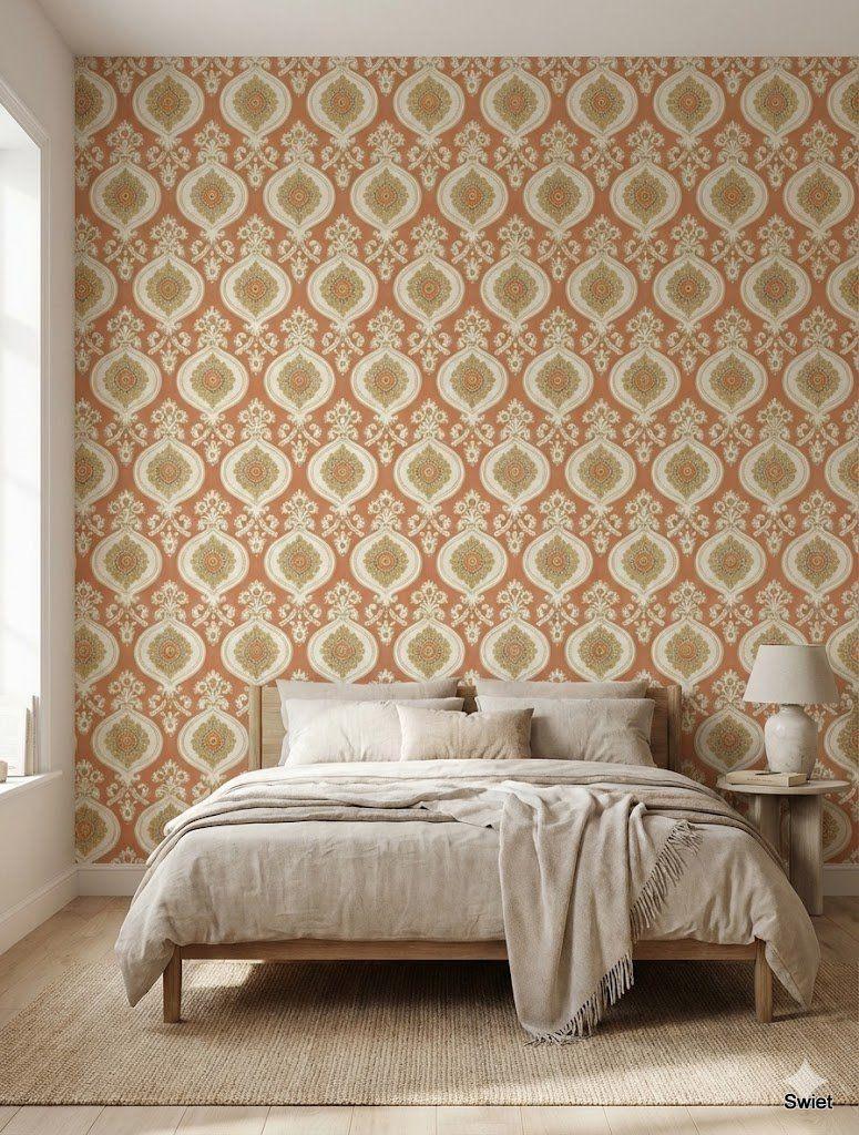 13927 Barok ornament oud behang subtiel en klassiek swiet, Verzenden, 75 m² of meer, Wit