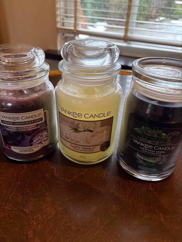 Yankee Candle Set - 3 Geurkaarsen, Overige materialen, Wit, Nieuw, Ophalen of Verzenden