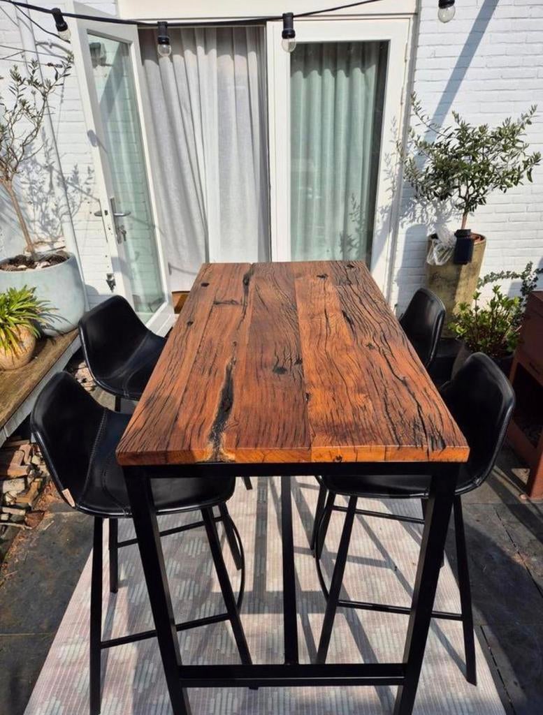 Leuke hoge tafel, Huis en Inrichting, Tafels | Statafels, Ophalen, Zo goed als nieuw