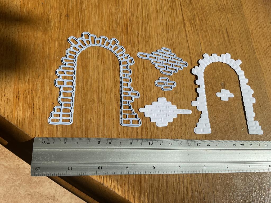 Snijmal set poort mat bakstenen van Marianne design 907, Hobby en Vrije tijd, Ophalen of Verzenden, Zo goed als nieuw, Overige thema's