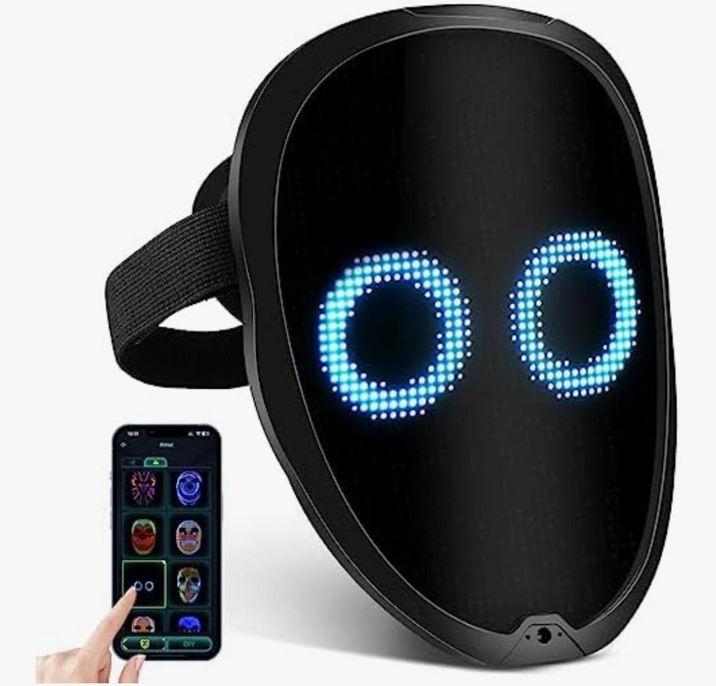 LED Masker met App Bediening - Veel Gezichten, Ophalen of Verzenden, Zo goed als nieuw, Jongen of Meisje