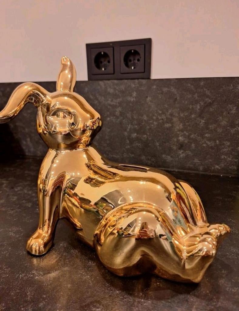 Pols Potten Bunny Belly spaarpot, Ophalen, Nieuw, Steen, Aardewerk of Keramiek, Dier