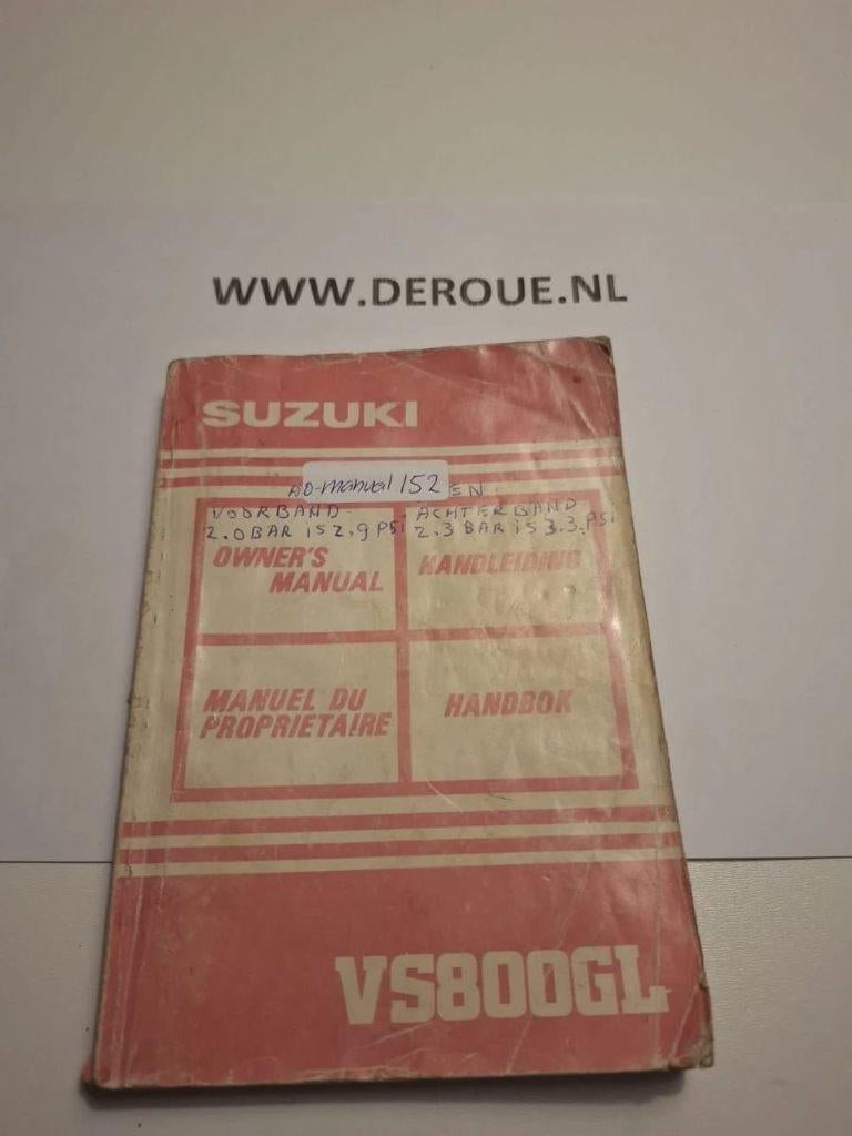 152 0WNERS MANUAL SUZUKI VS800GL USED, Motoren, Handleidingen en Instructieboekjes, Ophalen of Verzenden, Suzuki