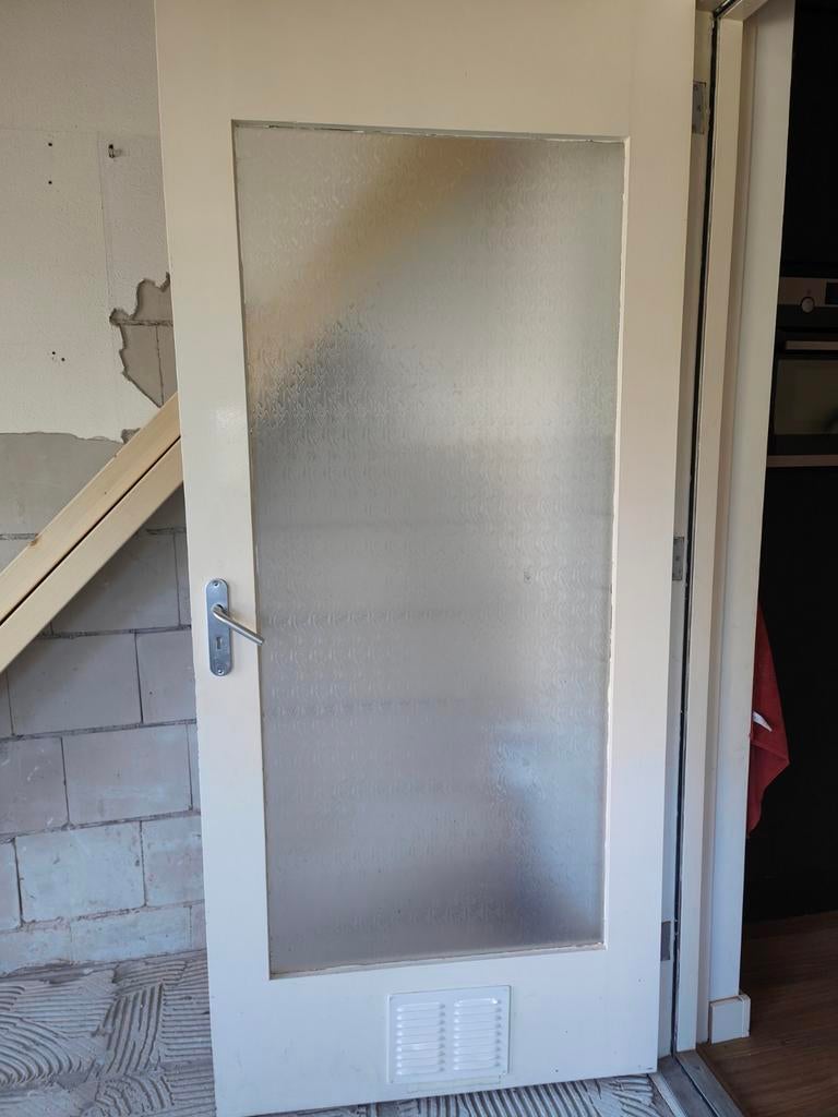 Binnendeur met ruit, Ophalen, Gebruikt, 80 tot 100 cm, Binnendeur