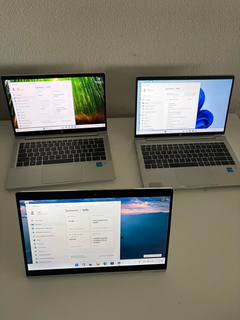 Partij 10x HP 8e tm 11e gen Laptops Core i5 i7 - 13.3”/15.6”, Ophalen, Gebruikt, 2 tot 3 Ghz, Qwerty