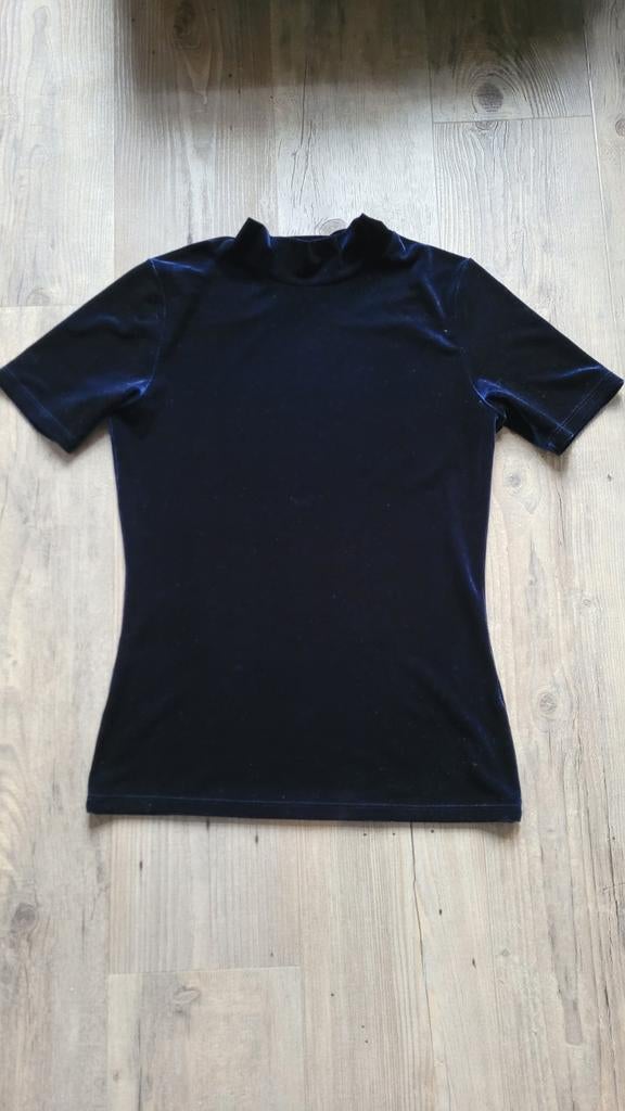 Blauwe velvet top van de Costes maat s, Maat 38/40 (M), Blauw, Ophalen of Verzenden, Zo goed als nieuw
