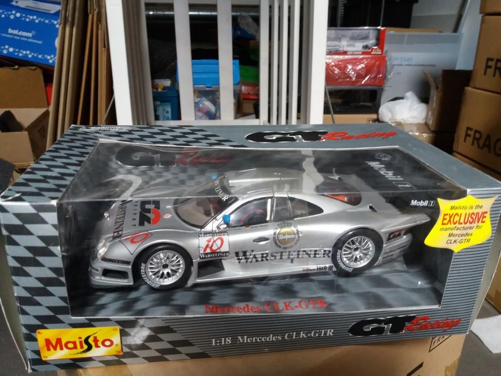 Maisto 1/18 Mercedes Benz CLK GT RACING #10, Hobby en Vrije tijd, Modelauto's | 1:18, Ophalen of Verzenden, Zo goed als nieuw