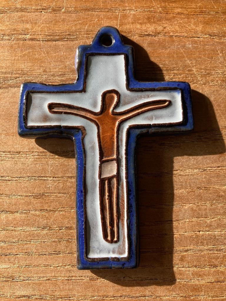 Vintage Henk Potters keramiek aardewerk kruisje crucifix, Antiek en Kunst, Antiek | Keramiek en Aardewerk, Ophalen of Verzenden