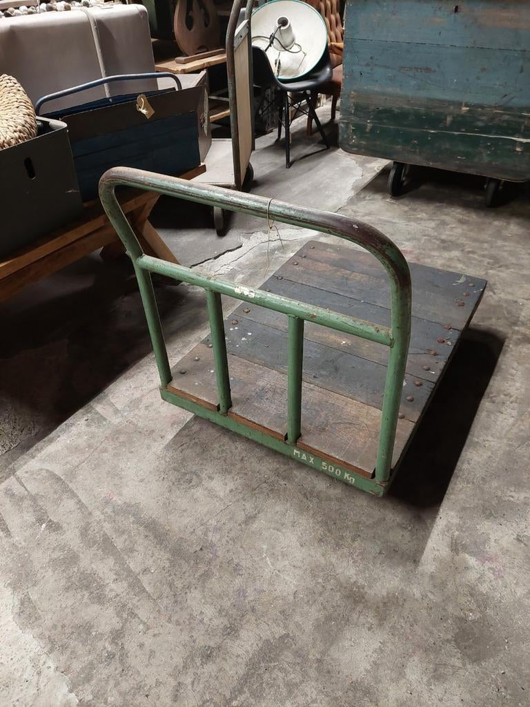 Magazijn kar transport wagen plattekar platformwagen, 100 liter of meer, Ophalen, Gebruikt, Transportkar