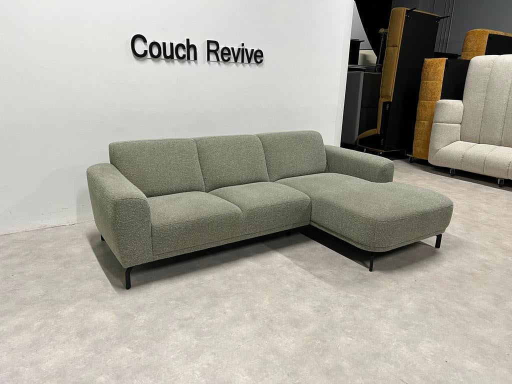 GRATIS LEVERING Trenshopper Mia Hoekbank 250x160 GEREINIGD, Verzenden, Zo goed als nieuw, Vierpersoons of meer, Stof