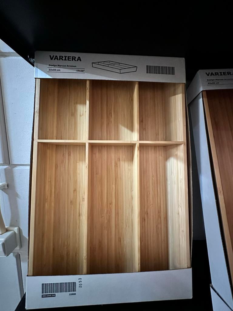 IKEA VARIERA Bestekbak Bamboe 32x50 cm, Ophalen of Verzenden, Nieuw, Hout, Los bestek