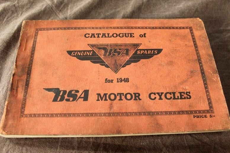 BSA 1948 motorcycle parts catalogue C10 11 B31 34 M20 M21 A7, Ophalen of Verzenden, Overige merken