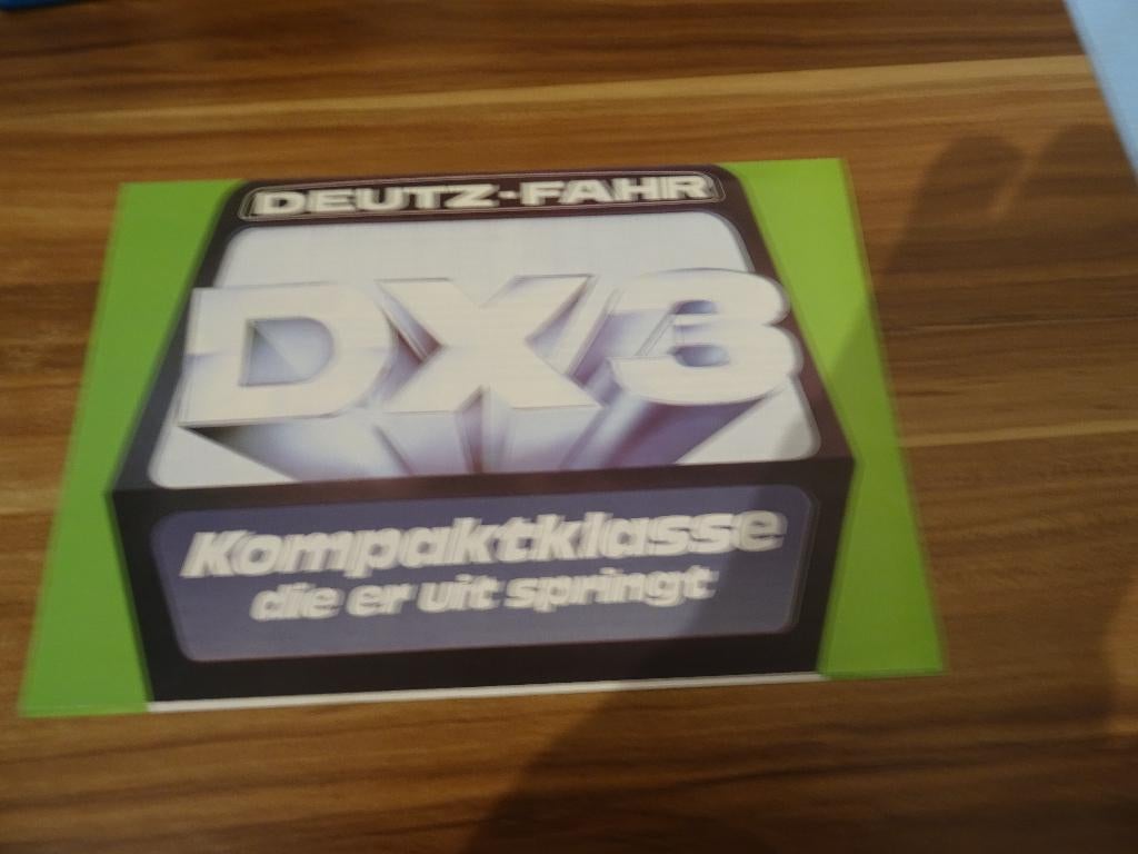 Deutz DX 3folder, Ophalen of Verzenden, Nieuw, Folder