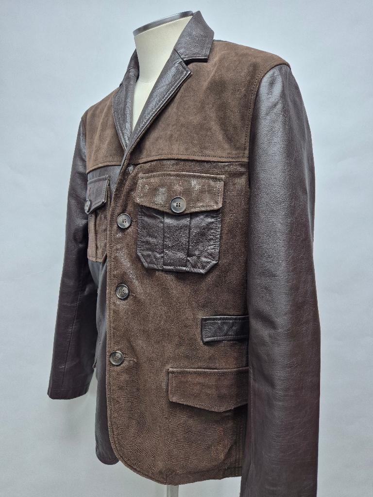 Desigual leren jas Topstaat! Nieuw. Maat 54, Maat 52/54 (L), Desigual, Bruin, Verzenden