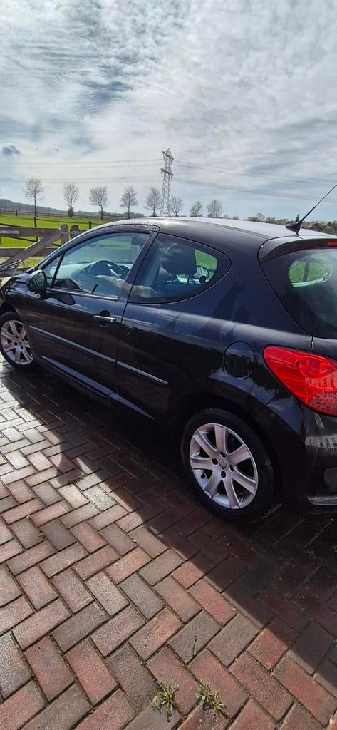 Peugeot 207 1.6 16V 3DRS 2008 Zwart, Auto's, Peugeot, Voorwielaandrijving, Stof, Zwart, 4 cilinders