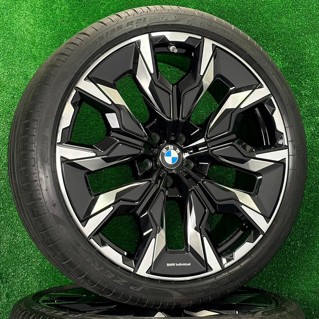 Originele 21 inch BMW 954i velgen banden 5-serie G60 G61 i5, Gebruikt, 255 mm, Banden en Velgen, Germany