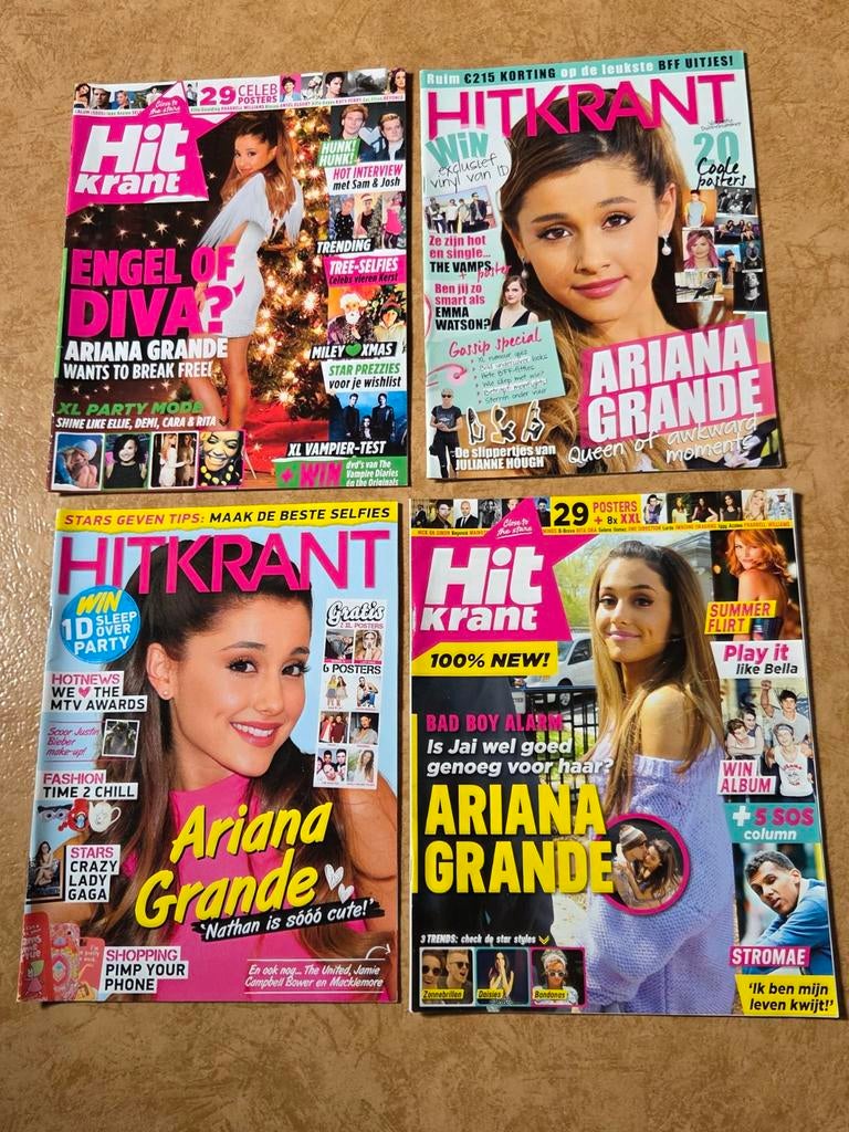 4 Hitkranten met Ariana Grande cover!, Ophalen of Verzenden, Muziek, Film of Tv