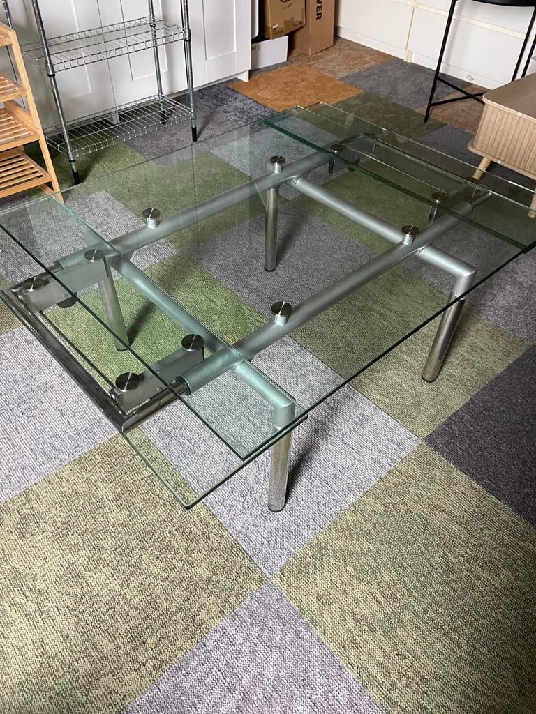 Vintage Retro space age chroom salontafel, Huis en Inrichting, Tafels | Salontafels, Ophalen, Zo goed als nieuw