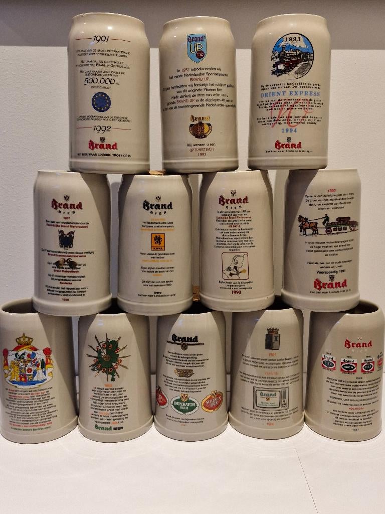 Brand bierpullen, Verzamelen, Biermerken, Zo goed als nieuw, Pul(len), Brand, Ophalen