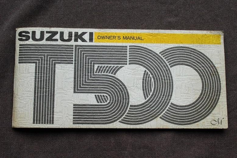 Suzuki T500 1974 motorcycle owner's manual, Motoren, Ophalen of Verzenden, Suzuki