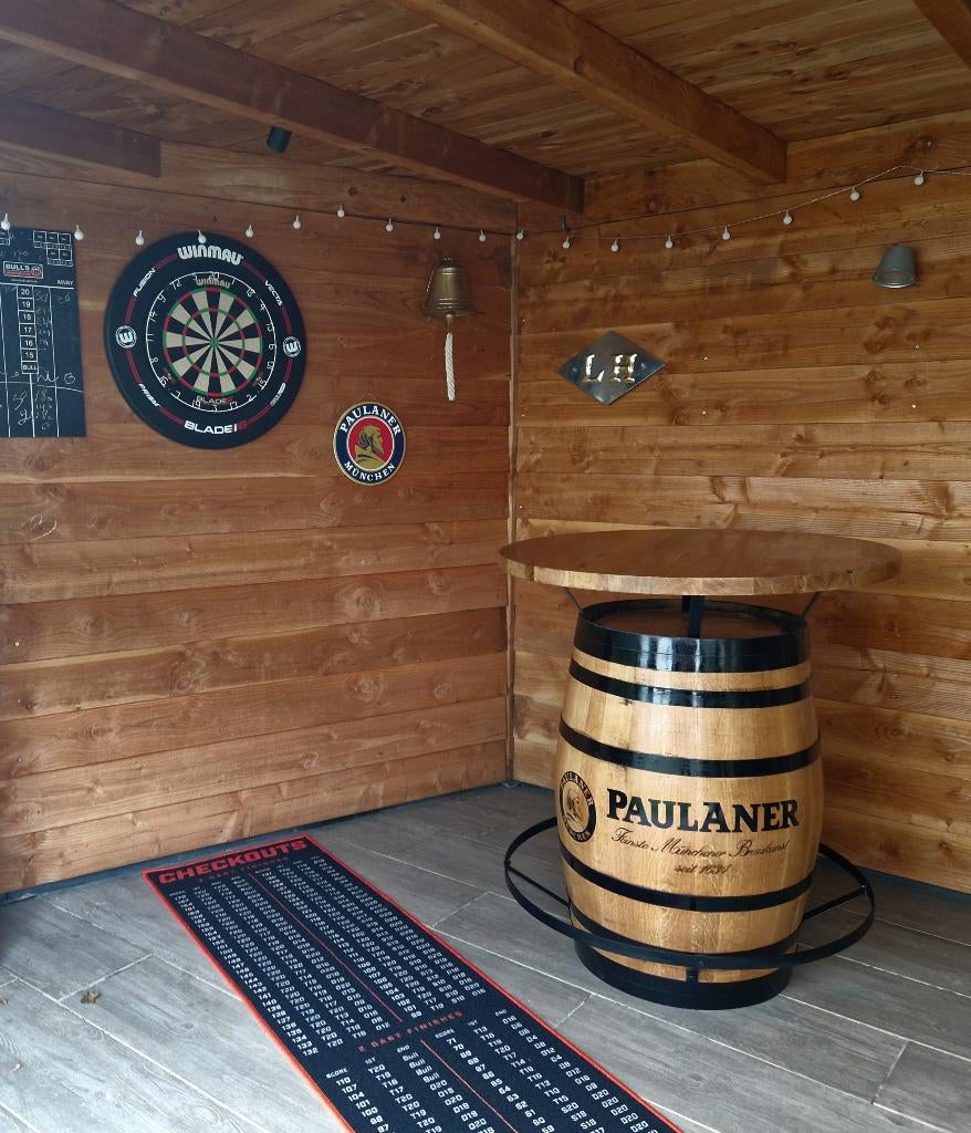 Paulaner Bier statafel van wijnvat De Kornschuur, Verzamelen, Ophalen, Nieuw, Reclamebord, Plaat of Schild, Overige merken