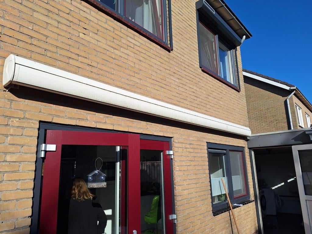 Elektrisch zonnescherm 5mtr, Tuin en Terras, Zonneschermen, Ophalen, Gebruikt, Elektrisch, 150 tot 300 cm