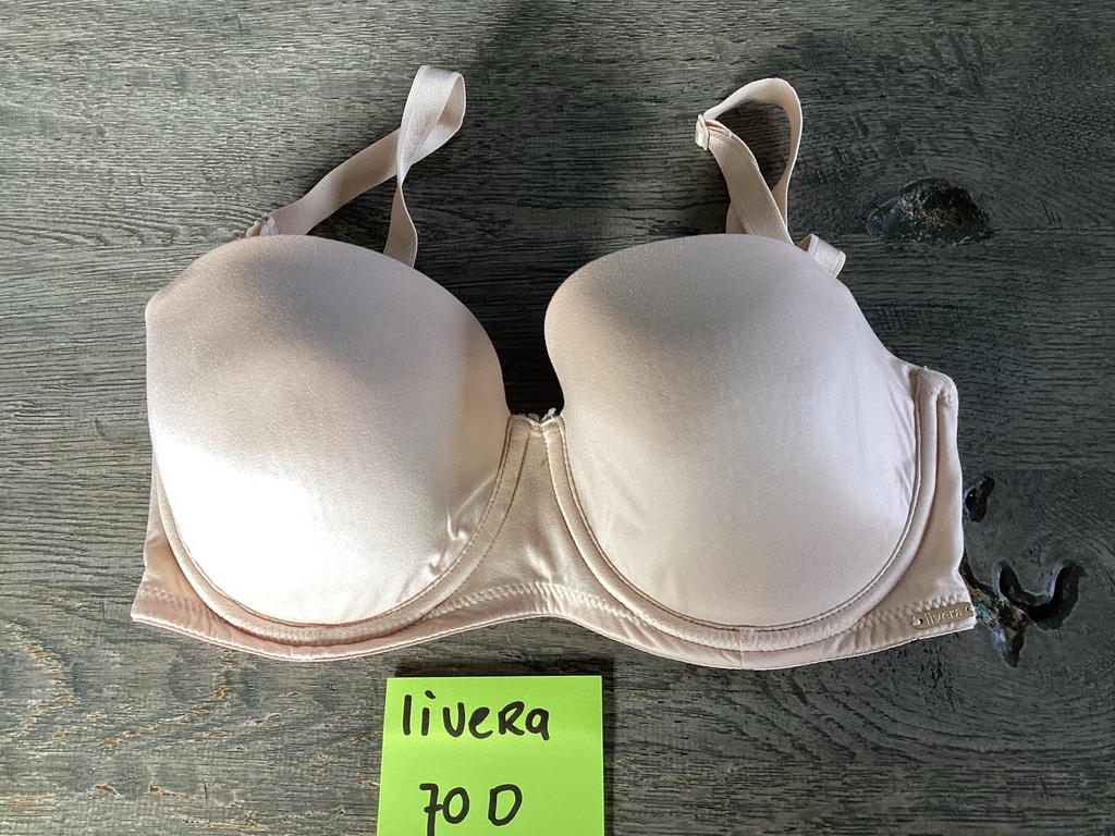 Livera BH 70D - Strapless te dragen, Ophalen of Verzenden, Beige, BH
