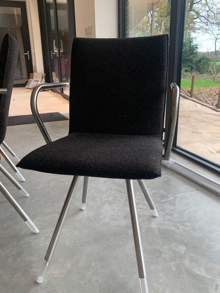 Arco Mikado eetkamerstoel aarmleuningen (6 beschikbaar), Huis en Inrichting, Ophalen, Zo goed als nieuw, Grijs, Vijf, Zes of meer stoelen