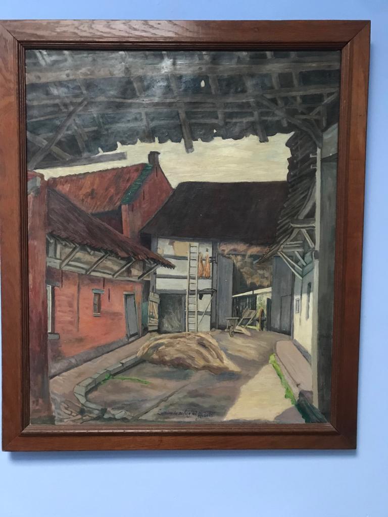 Schilderij boerderij lutterade 1943., Ophalen of Verzenden
