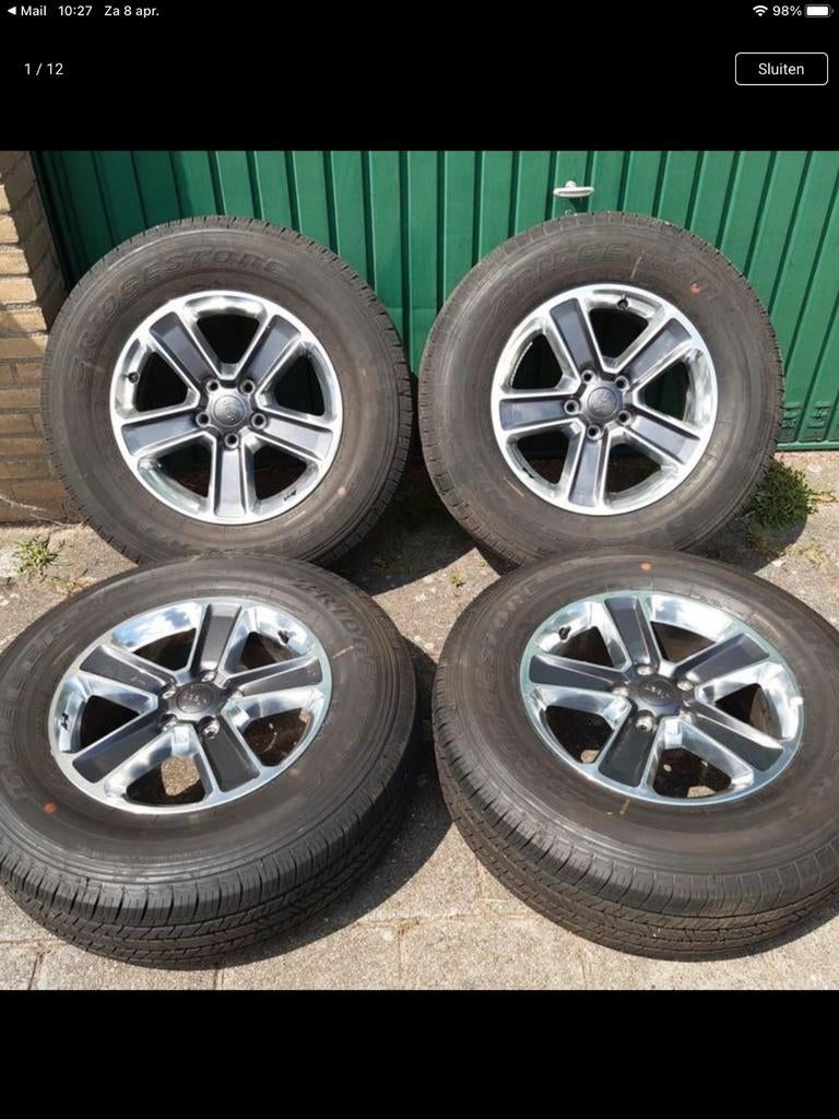 Jeep Wrangler 18 inch wielen zo goed als nieuw, Ophalen, 18 inch, Gebruikt, Banden en Velgen