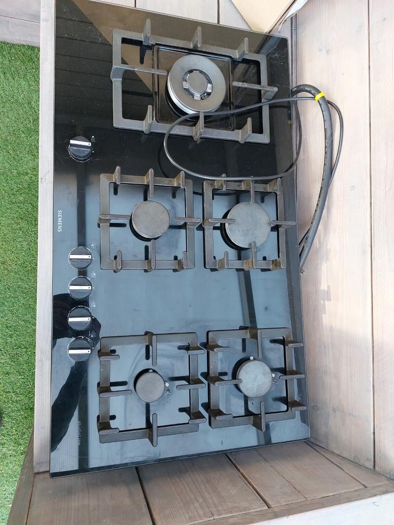 Gaskookplaat 90 cm, Witgoed en Apparatuur, Kookplaten, Gebruikt, Ophalen of Verzenden, Inbouw, Gas