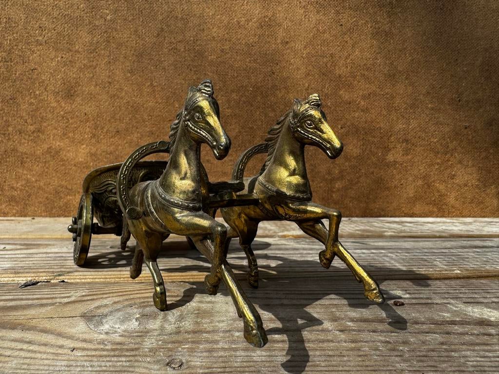 Messing Romeinse Strijdwagen met Olympische Ringen, Ophalen of Verzenden