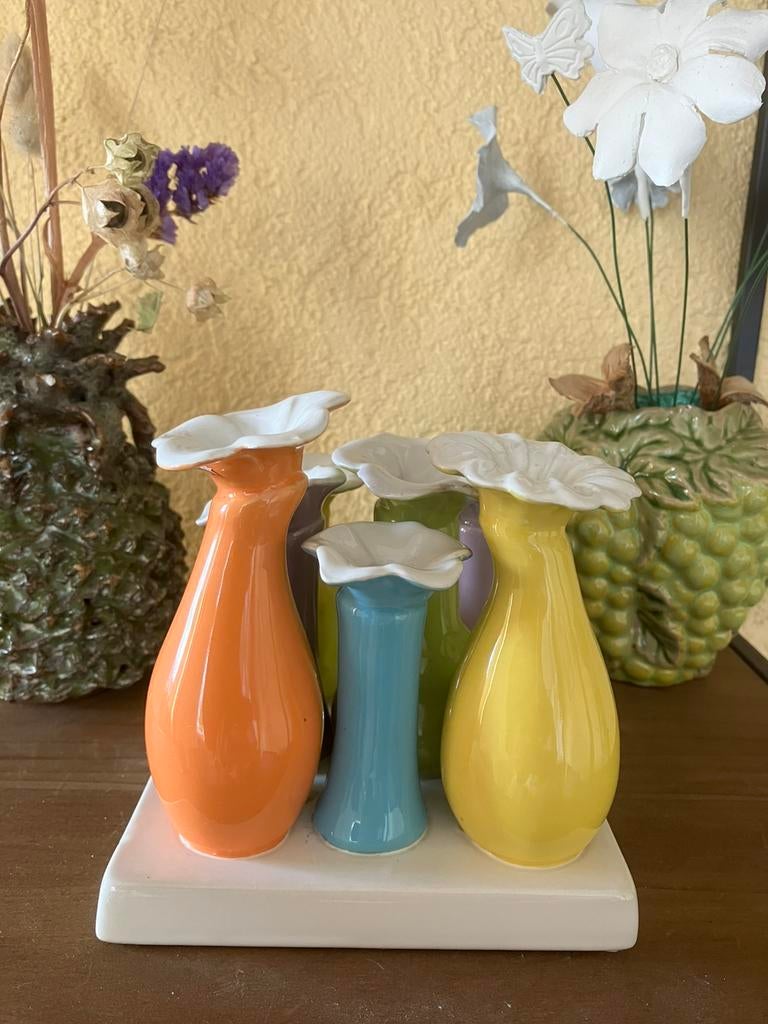 Keramiek vaasjes, bloemen, Huis en Inrichting, Woonaccessoires | Vazen, Ophalen