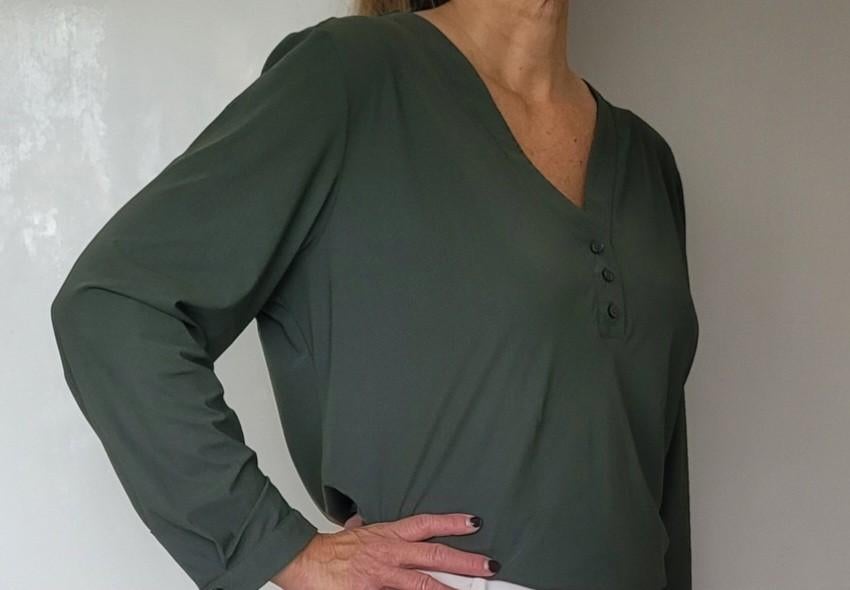 Studio Anneloes Evi top XXL Army/Donkergroen Travelstof, Studio Anneloes, Maat 46/48 (XL) of groter, Ophalen of Verzenden, Zo goed als nieuw