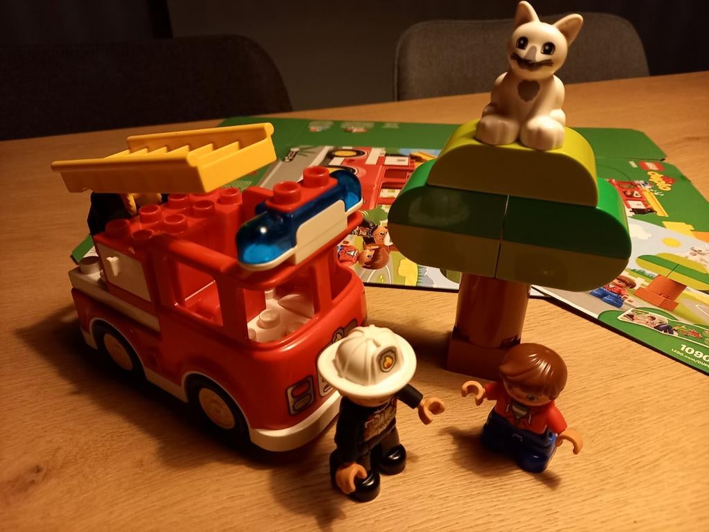 Brandweertruck - 10901, Ophalen of Verzenden, Zo goed als nieuw, Duplo, Compleet