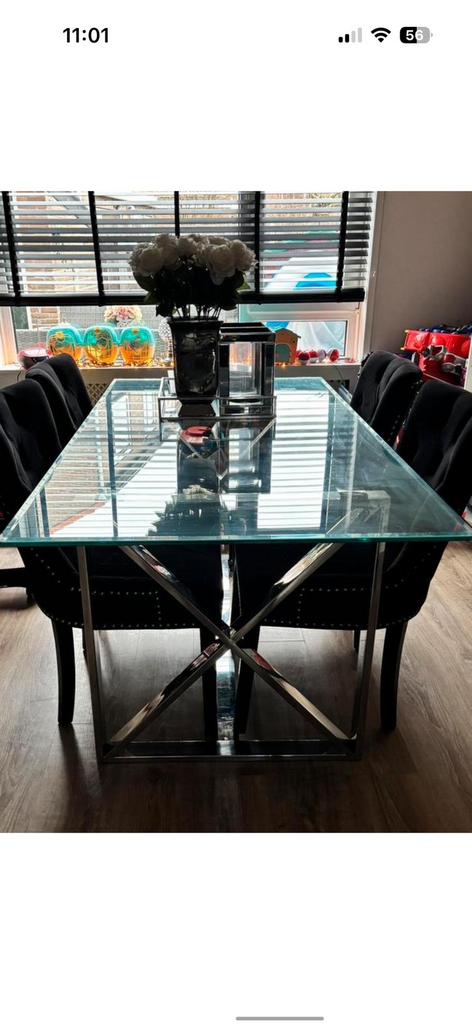 Eric Kuster style set eettafel salontafel tv meubel, Ophalen, Zo goed als nieuw, Rechthoekig, 50 tot 100 cm