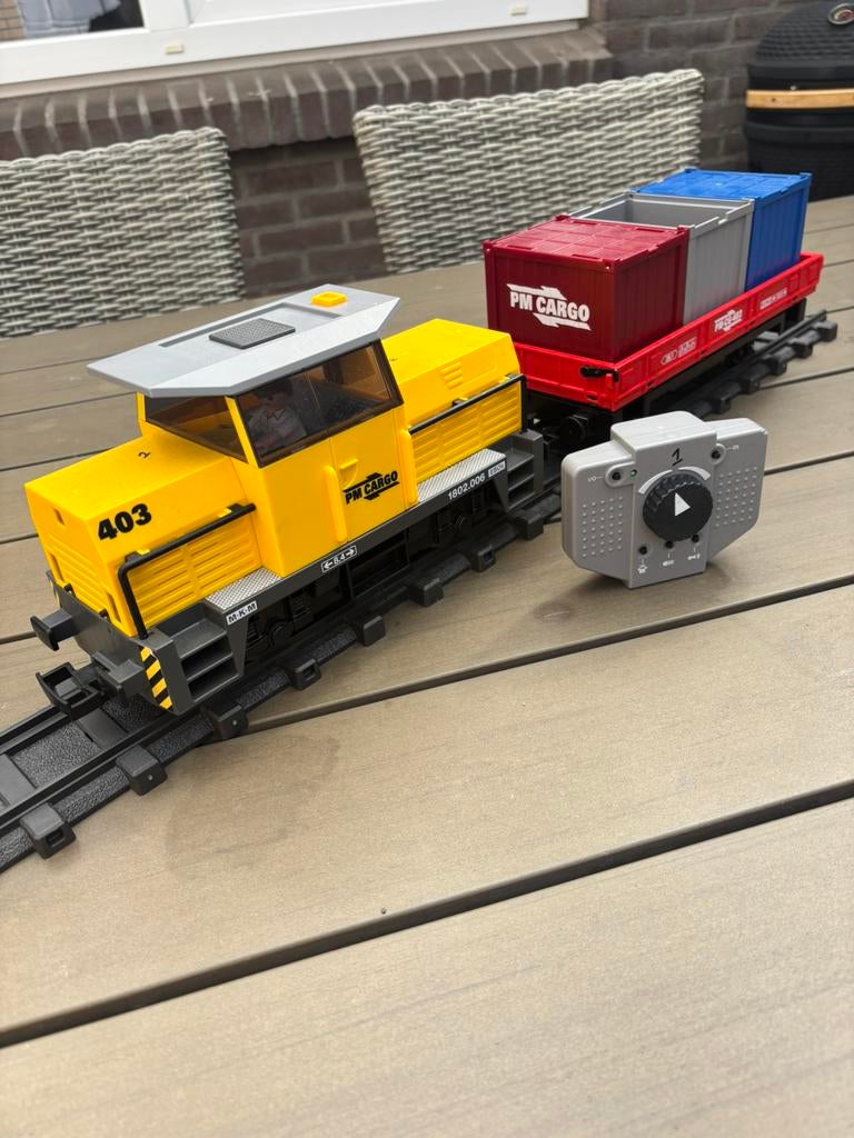 Playmobil trein te koop !In perfecte staat ,Met extra rails, Ophalen of Verzenden, Zo goed als nieuw, Complete set