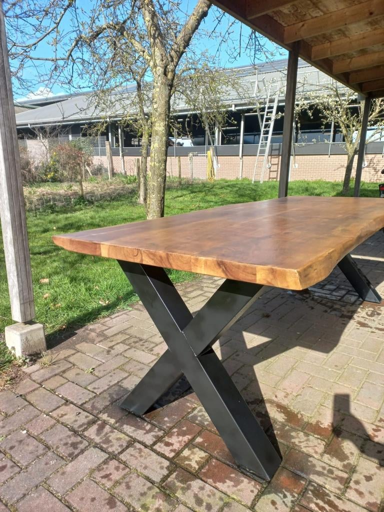 Eiken hout eettafel, Ophalen, 100 tot 150 cm, Eikenhout, 200 cm of meer
