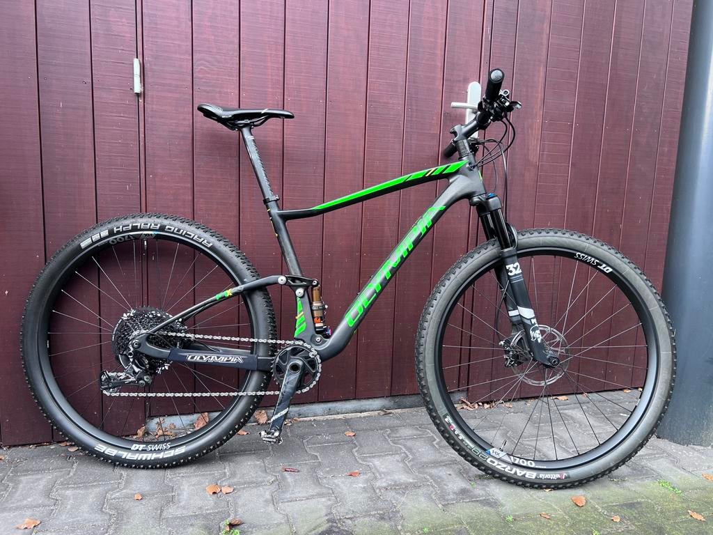 Olympia F1X Carbon  sram GX eagle Fox vering maat L 50cm, Fietsen en Brommers, Fully, 49 tot 53 cm, Zo goed als nieuw, Ophalen