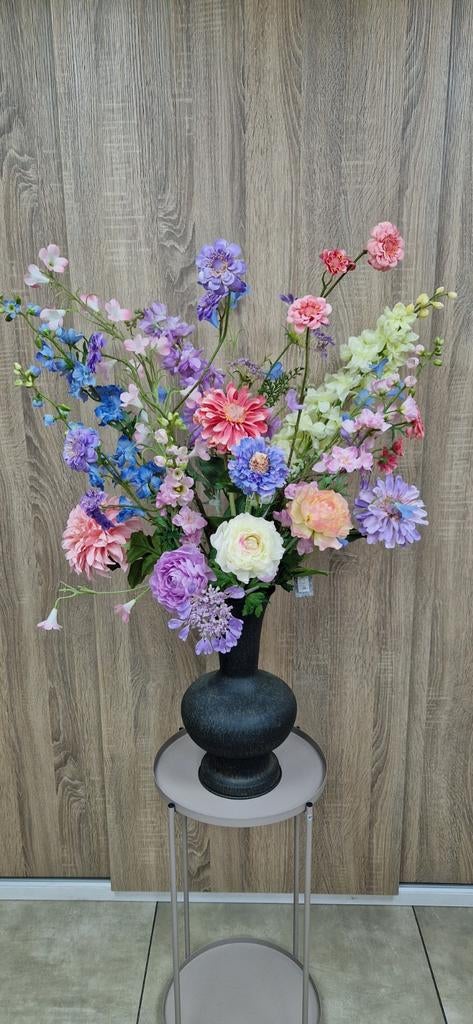 Boeket zijdebloemen in pastel tinten - Nieuw, Overige kleuren, ., Nieuw, Ophalen of Verzenden