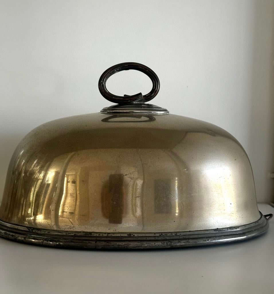 Mooie antieke cloche van metaal, Ophalen of Verzenden