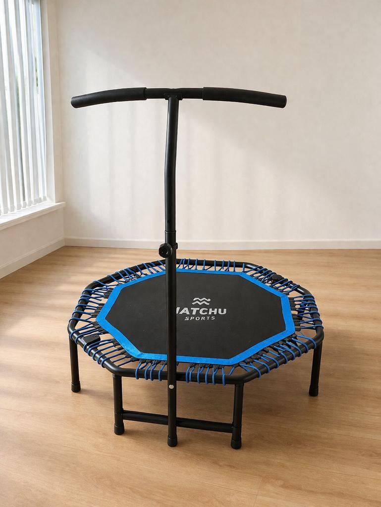 Fitness trampoline 115 cm met handvat, Ophalen, Zo goed als nieuw