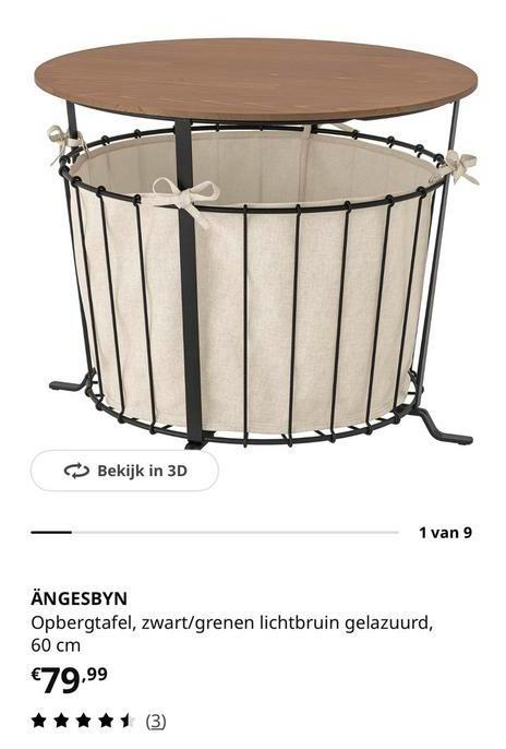 Ikea Salontafel/Opbergtafel, Ophalen, 100 tot 150 cm, 50 tot 100 cm, Zo goed als nieuw