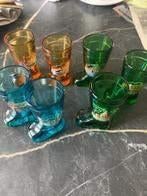 7 borrelglaasjes- laarsjes, Ophalen of Verzenden, Nieuw, Meerkleurig, Glas