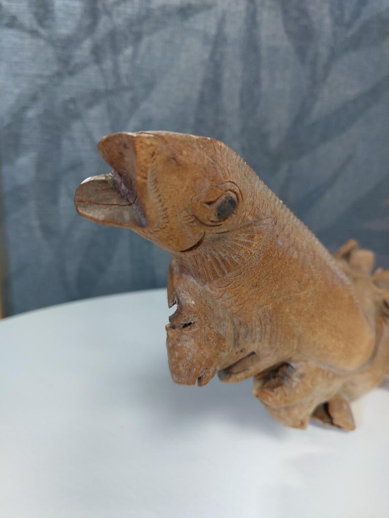 Houten vis sculptuur, Ophalen of Verzenden