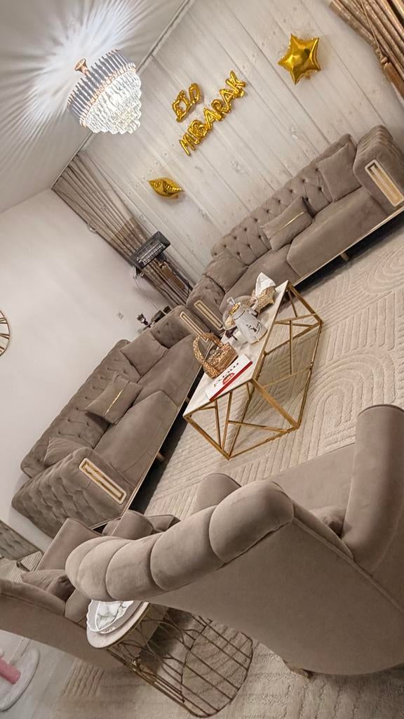 Bankstel, Gebruikt, Hoekbank, 300 cm of meer, 75 tot 100 cm