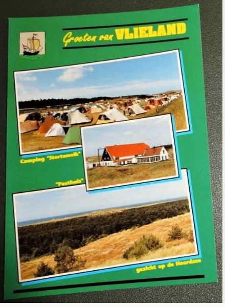 Vlieland - 3-luik - Camping - Posthuis - Noordzee, Verzenden, 1980 tot heden, Ongelopen, Waddeneilanden