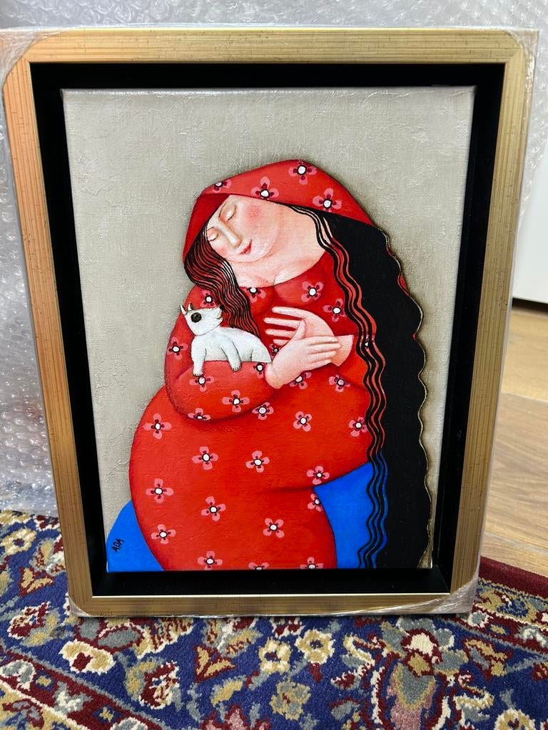 Ada Breedveld schilderij, Ophalen of Verzenden, Nieuw, Hout, Minder dan 50 cm